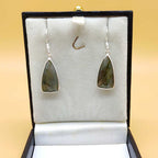 Handmade Natural Labradorite Dangler Gemstone Earrings 925 Silver
