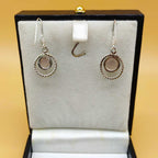 Rose Quartz Cute Twisted Wire Earring In 925 Solid Silver