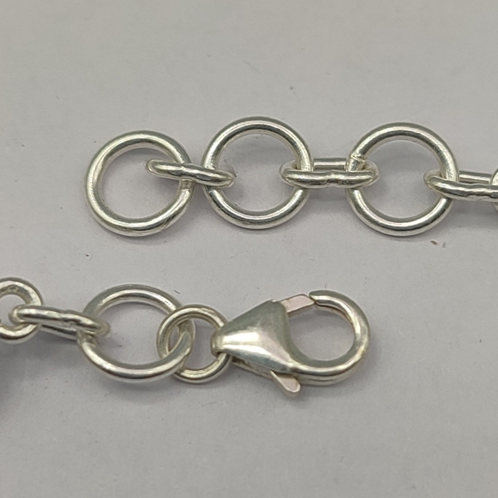 925 Sterling Silver Herkimar Diamond Rough Stone Bracelet