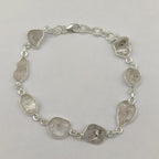 925 Sterling Silver Herkimar Diamond Rough Stone Bracelet