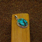 Oval Turquoise 925 Silver Handmade Pendant Wholesale