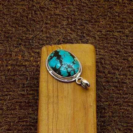 Oval Turquoise 925 Silver Handmade Pendant Wholesale