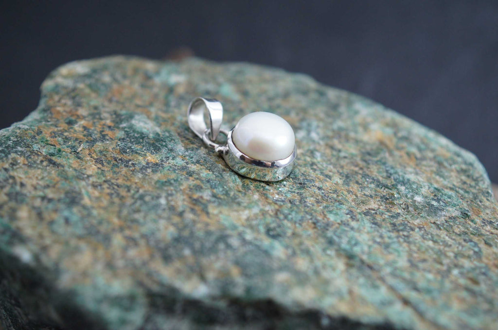 Natural Freshwater Pearl 925 Silver Pendant Boho Handmade Jewelry