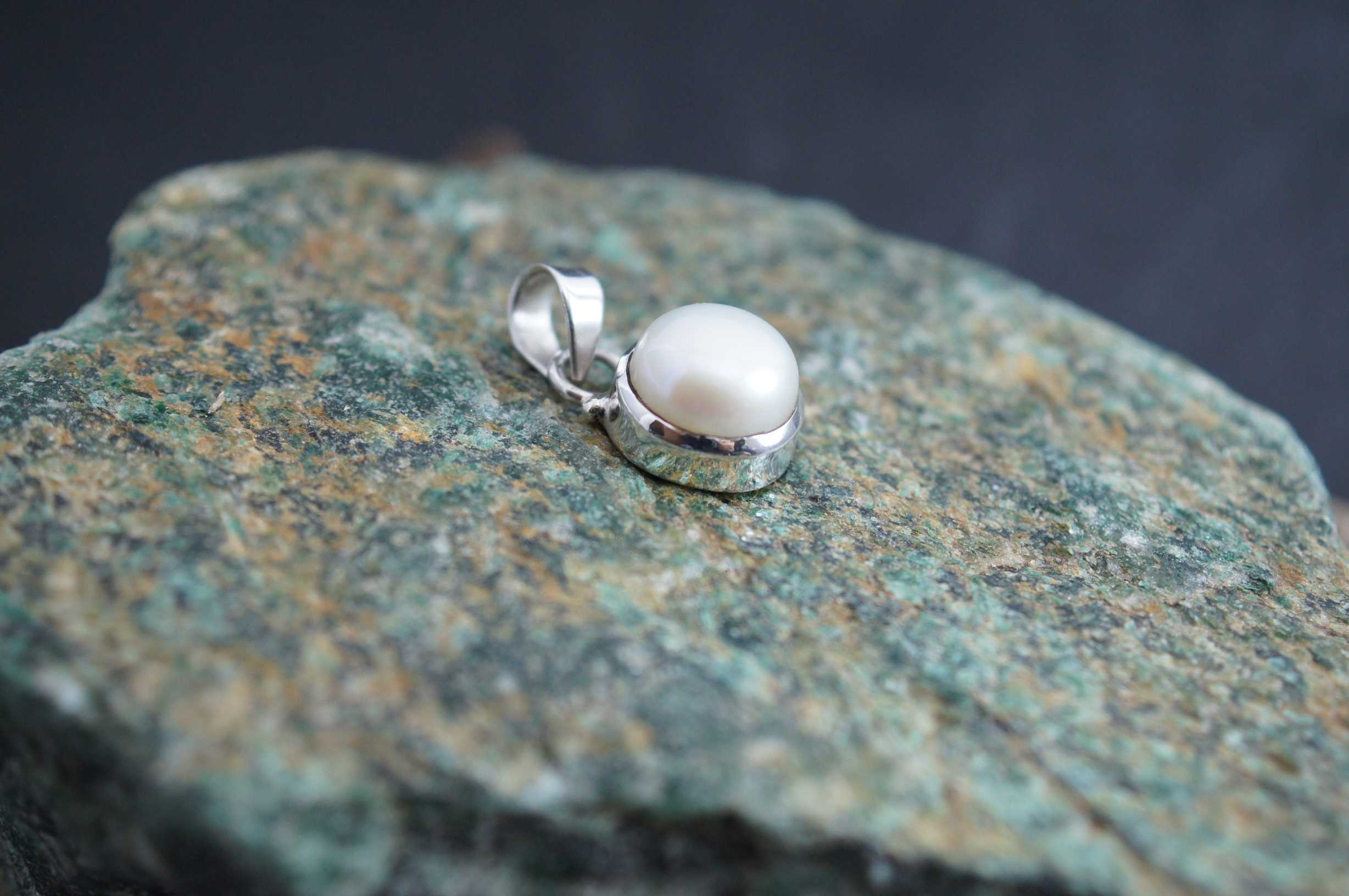 Natural Freshwater Pearl 925 Silver Pendant Boho Handmade Jewelry