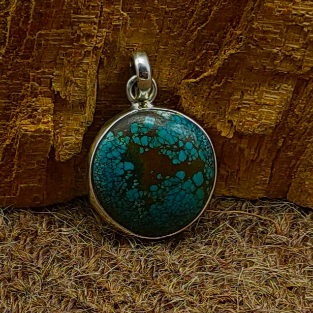 Natural Turquoise 925 Silver Necklace Handmade Gift
