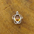 Citrine Designer Handwork Nepali Bohemian Silver Pendant