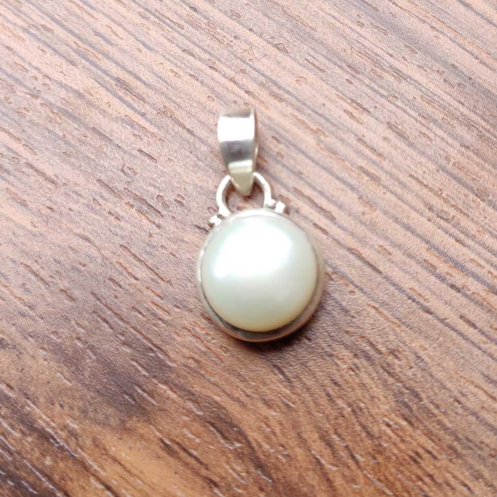Natural Freshwater Pearl 925 Silver Pendant Boho Handmade Jewelry