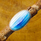 925 Sterling Silver Crazy Agate Gemstone Dual Color Ring