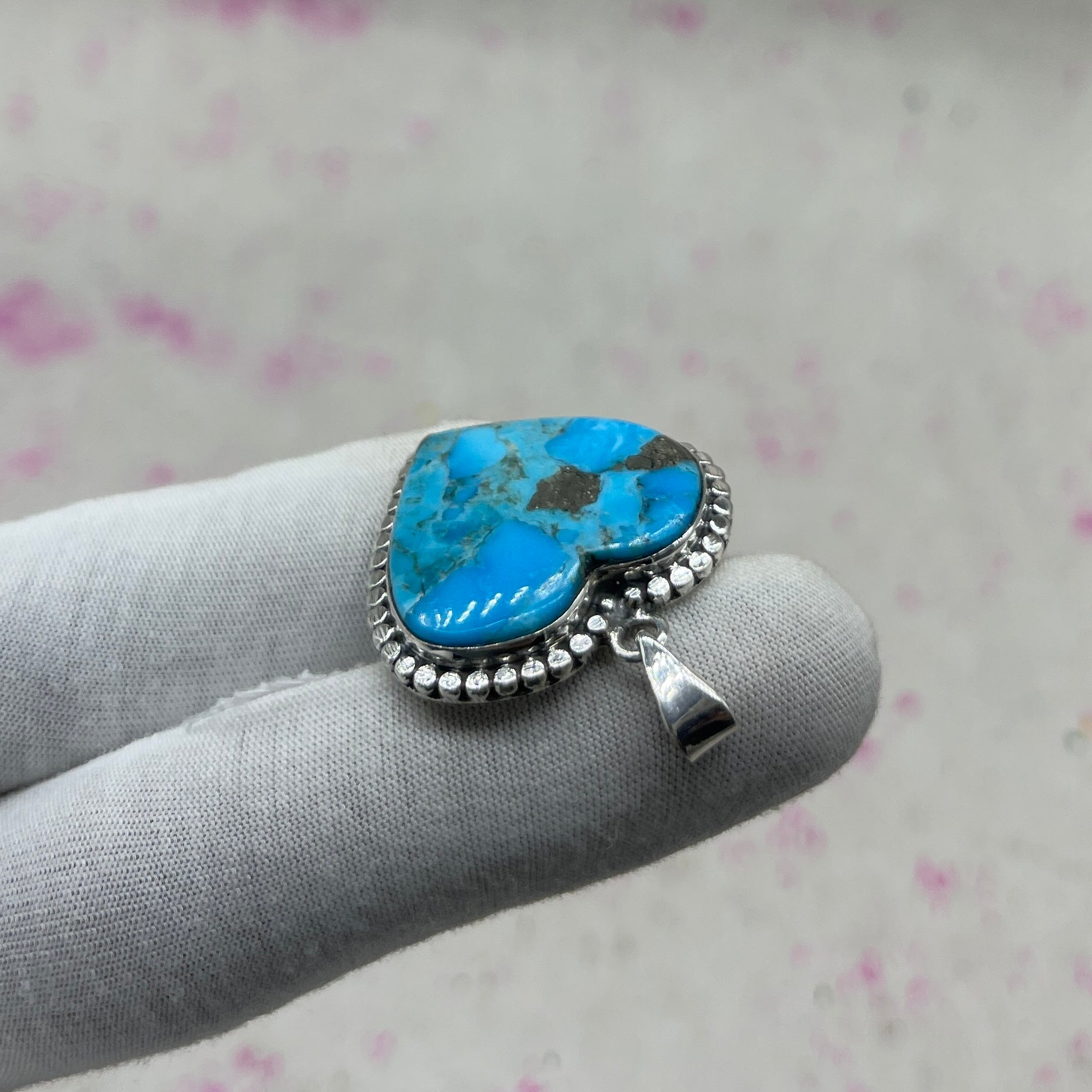 Blue Mohave 925 Sterling Silver Pendant – Handmade Designer Jewelry