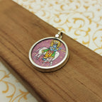 Lord Krishna Hand-Painted Pendant in 925 Sterling Silver – Divine Flute Art Jewelry