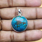 Natural Turquoise 925 Silver Necklace Handmade Gift