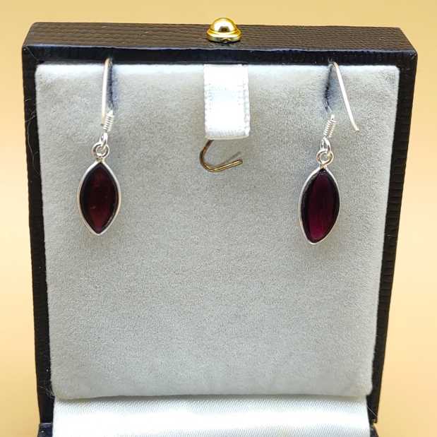 925 Solid Sterling Silver Hessonite Earring
