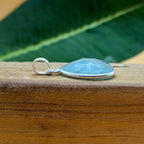 Natural Aquamarine Gemstone 925 Silver Pendant Fine Jewelry