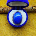925 Sterling Silver Natural Lapis Lazuli Gemstone Ring For Girls