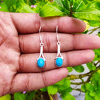 Turquoise Dangle Earring in 925 Silver