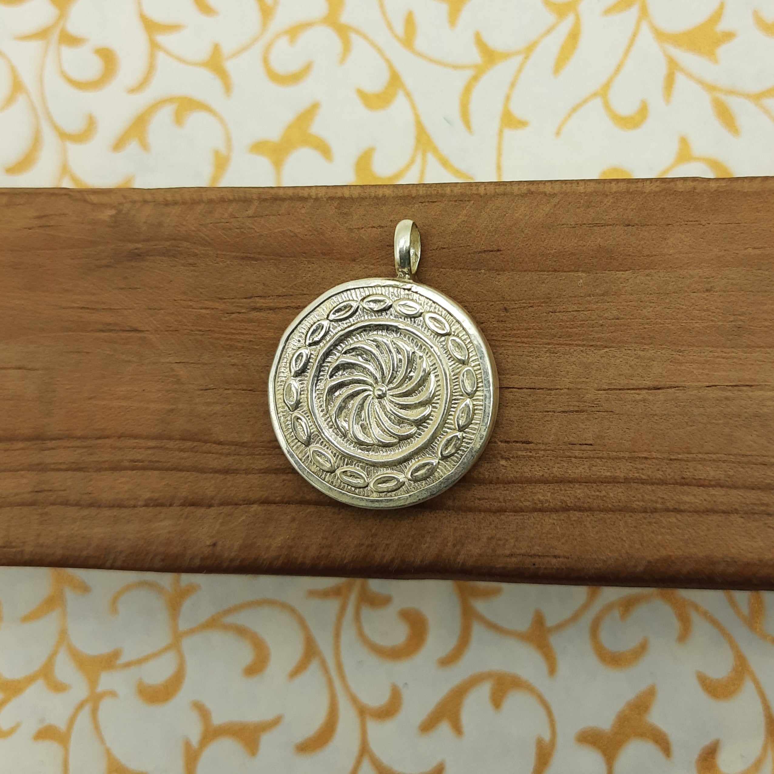Goddess Kali Hand-Painted Pendant in 925 Sterling Silver – Powerful Divine Jewelry