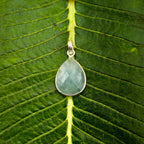 Natural Aquamarine Gemstone 925 Silver Pendant Fine Jewelry