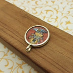 Goddess Kali Hand-Painted Pendant in 925 Sterling Silver – Powerful Divine Jewelry