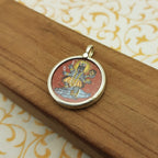 Goddess Kali Hand-Painted Pendant in 925 Sterling Silver – Powerful Divine Jewelry