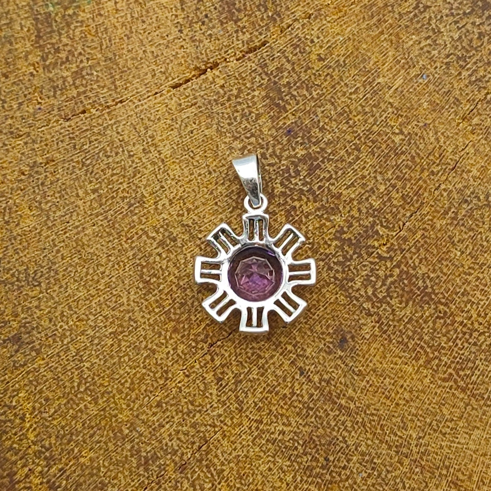 Faceted Amethyst 925 Silver Dainty Necklace Minimalist