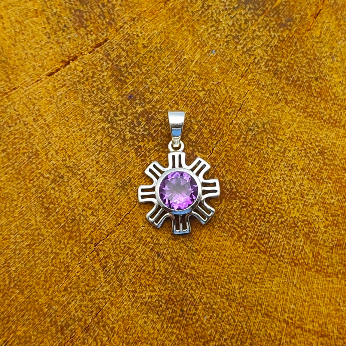 Faceted Amethyst 925 Silver Dainty Necklace Minimalist