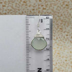 Aqua Chalcy Capped Wire Wrap Earring 925 Silver