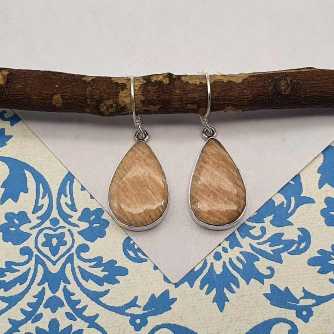 Jasper Dangle Earrings in 925 Sterling Silver