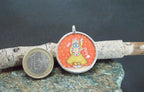 Shreenath Ji 925 Silver Handpainted Pendant Artisan Necklace