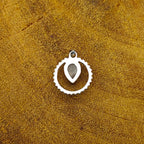 Rainbow Moonstone Sun Design Nepali Bohemian Silver Pendant