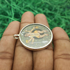 Goddess Kali Hand-Painted Pendant in 925 Sterling Silver – Powerful Divine Jewelry