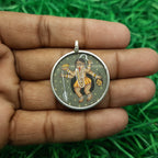 Goddess Kali Hand-Painted Pendant in 925 Sterling Silver – Powerful Divine Jewelry