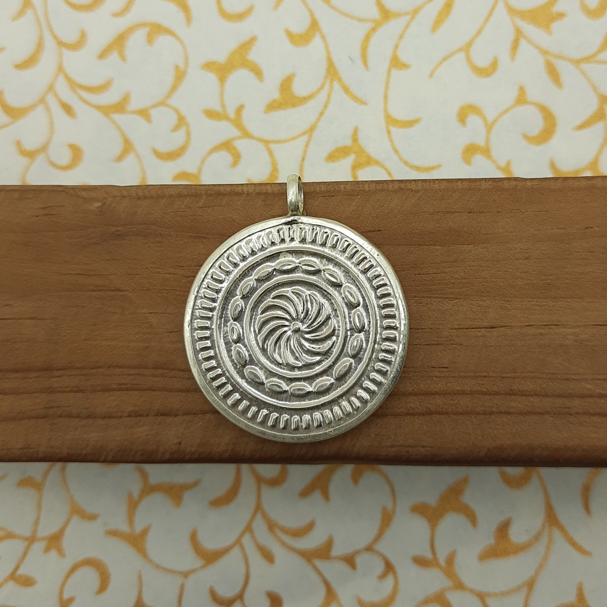 Goddess Kali Hand-Painted Pendant in 925 Sterling Silver – Powerful Divine Jewelry
