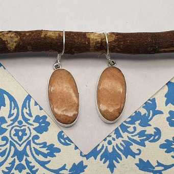 Jasper Dangle Earrings in 925 Sterling Silver