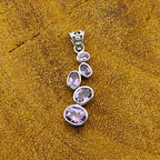 Amethyst Oval 925 Silver Dainty Pendant Wholesale