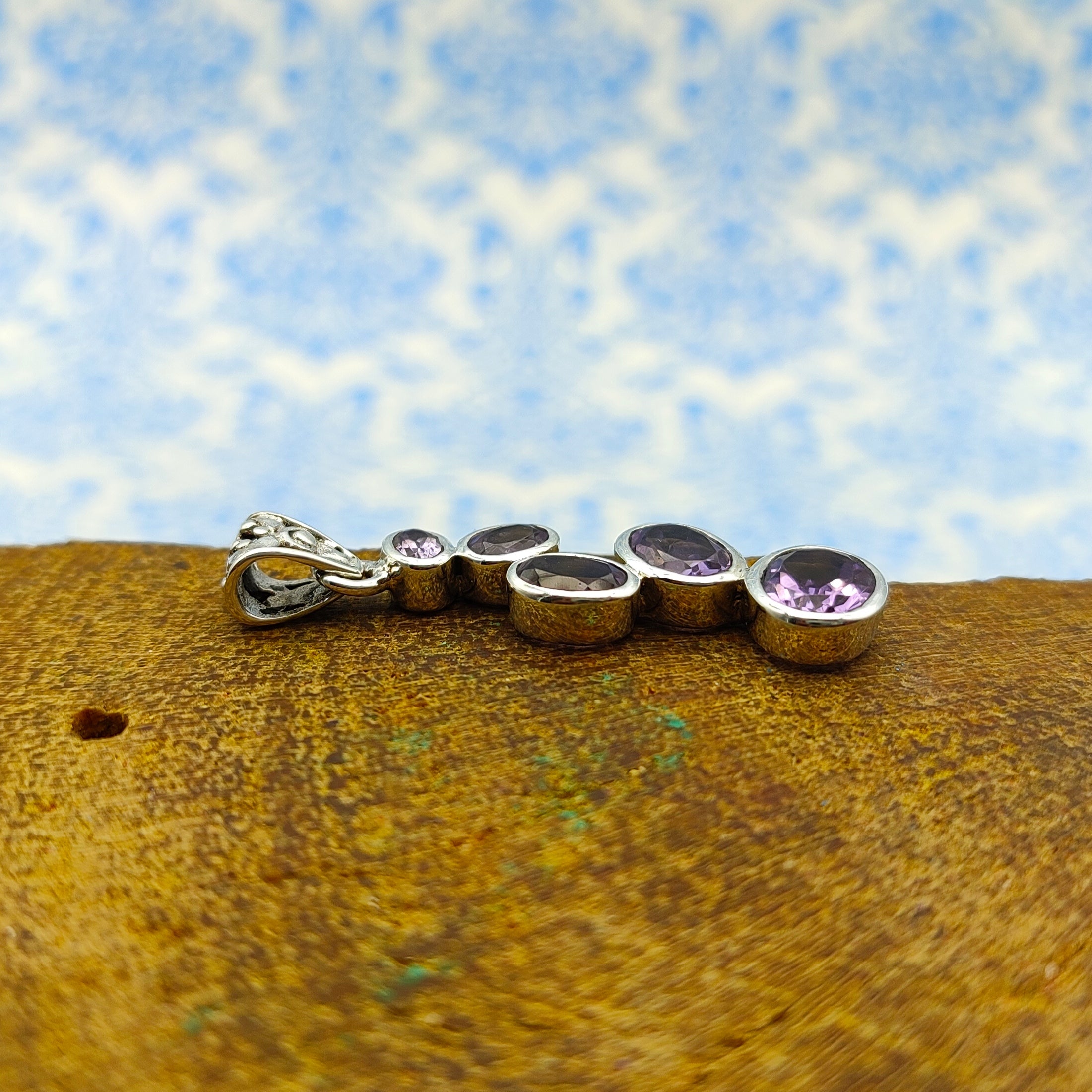 Amethyst Oval 925 Silver Dainty Pendant Wholesale