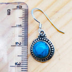 Turquoise Light Weight Bohemian Earring Made In 925 Solid Silver
