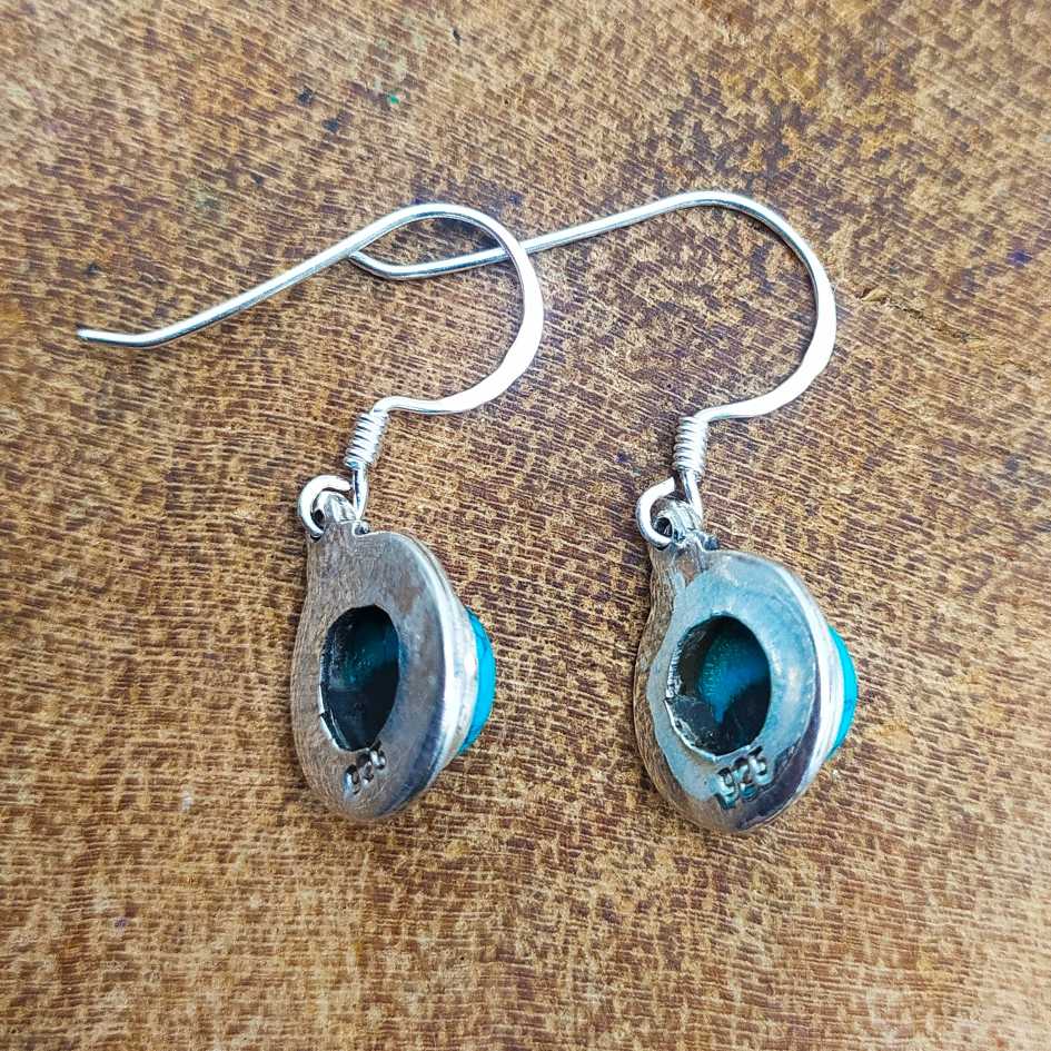 Turquoise Light Weight Bohemian Earring Made In 925 Solid Silver