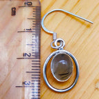 Prehnite Gemstone Light Weight Bohemian Earring Made In 925 Solid Silver