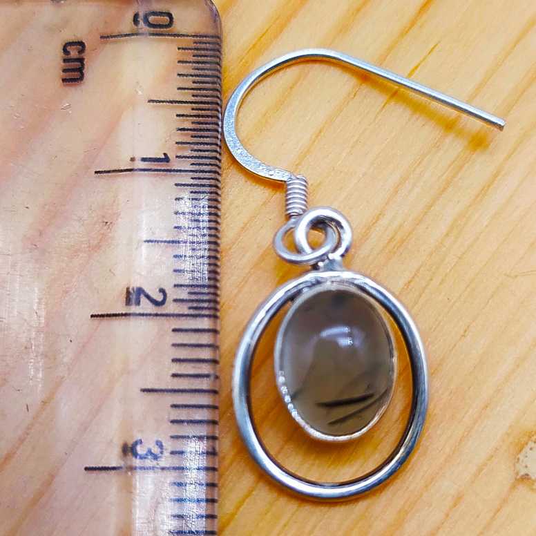 Prehnite Gemstone Light Weight Bohemian Earring Made In 925 Solid Silver