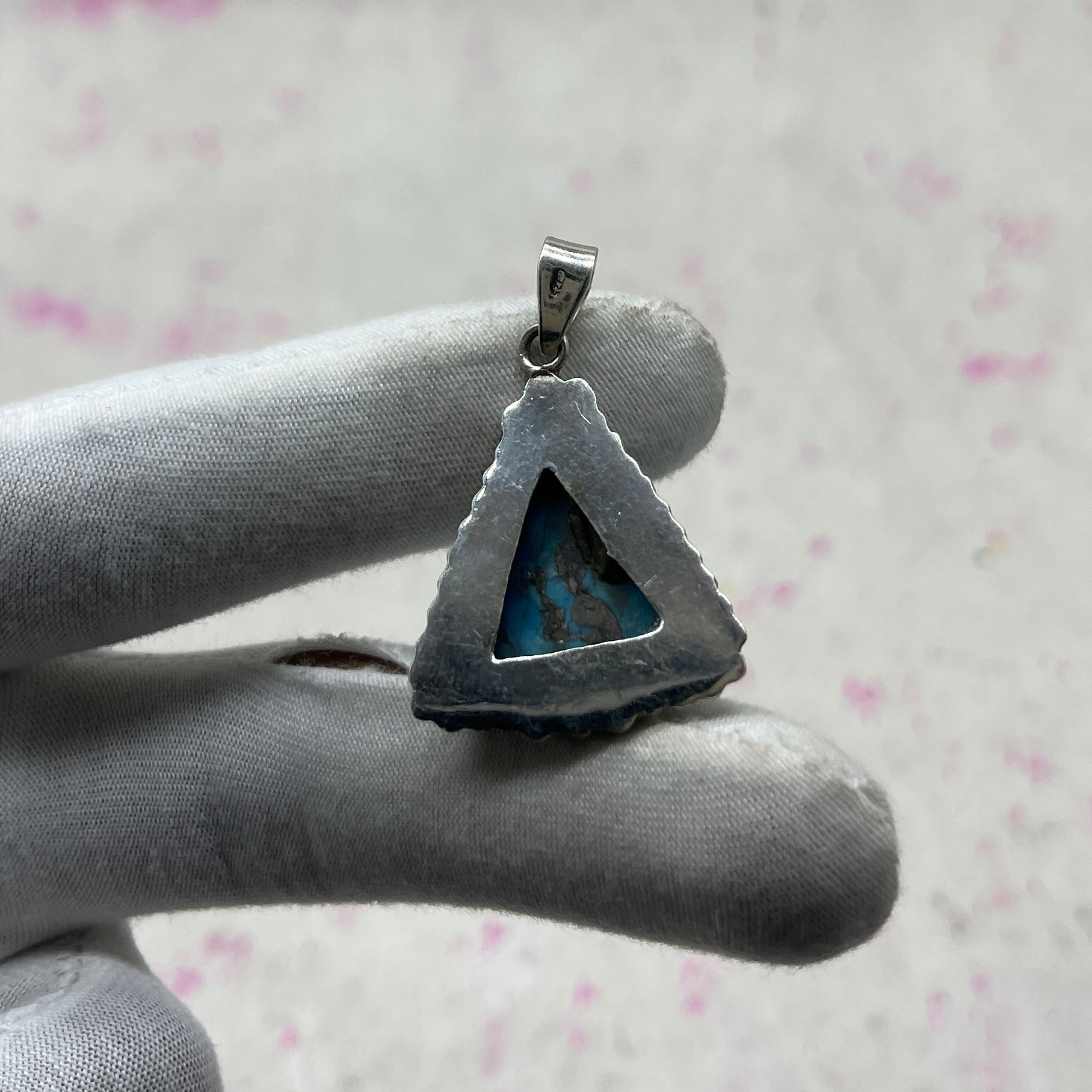Blue Mohave 925 Sterling Silver Pendant – Artisan Boho Jewelry