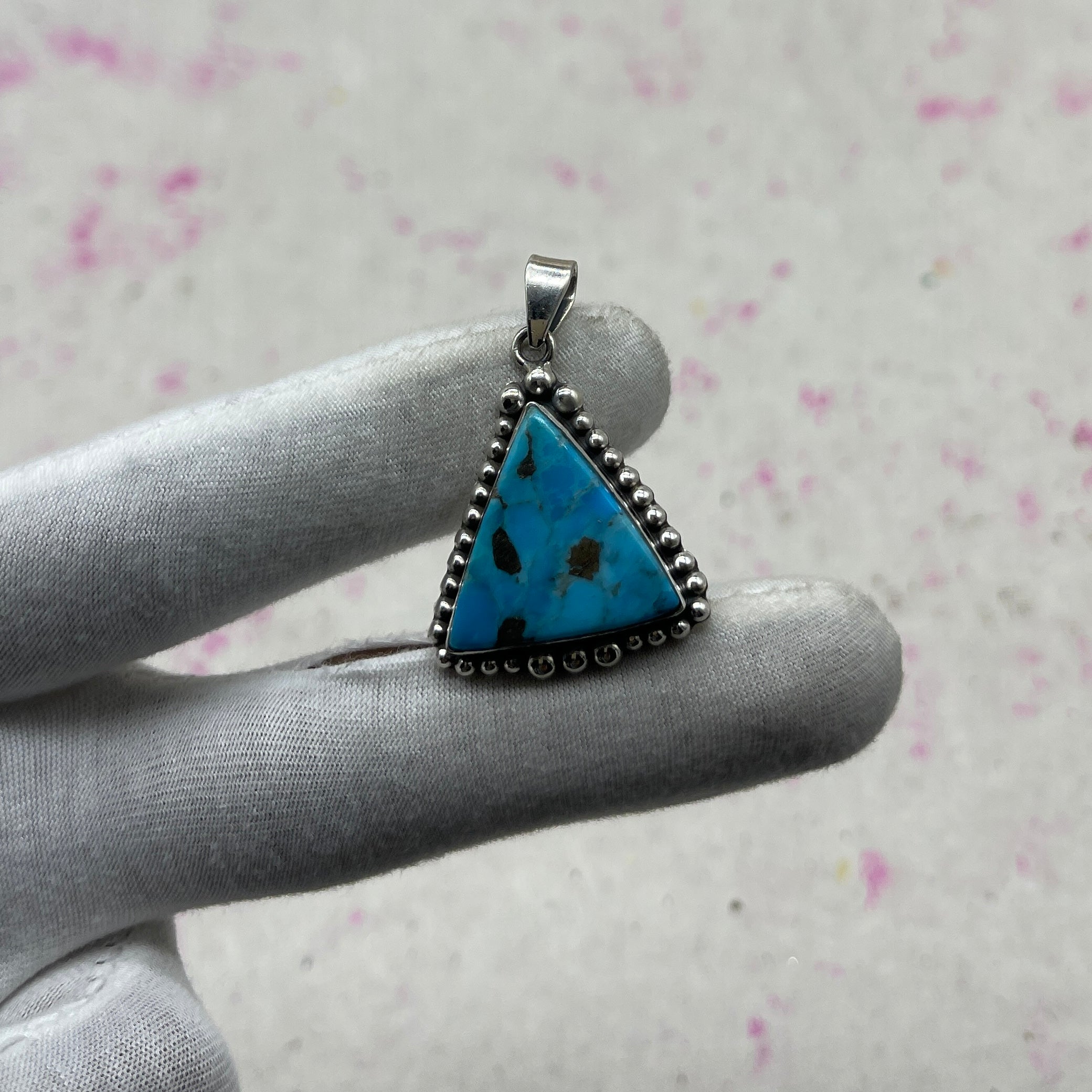 Blue Mohave 925 Sterling Silver Pendant – Artisan Boho Jewelry