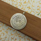 Radha Krishna Ji 925 Silver Handpainted Pendant Artisan Necklace