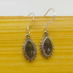 Faceted Mystic Topaz Solid 925 Silver Handmade Earring