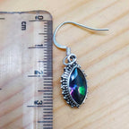 Faceted Mystic Topaz Solid 925 Silver Handmade Earring