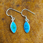 Handndmade Turquoise Earring In 925 Solid Sterling Silver