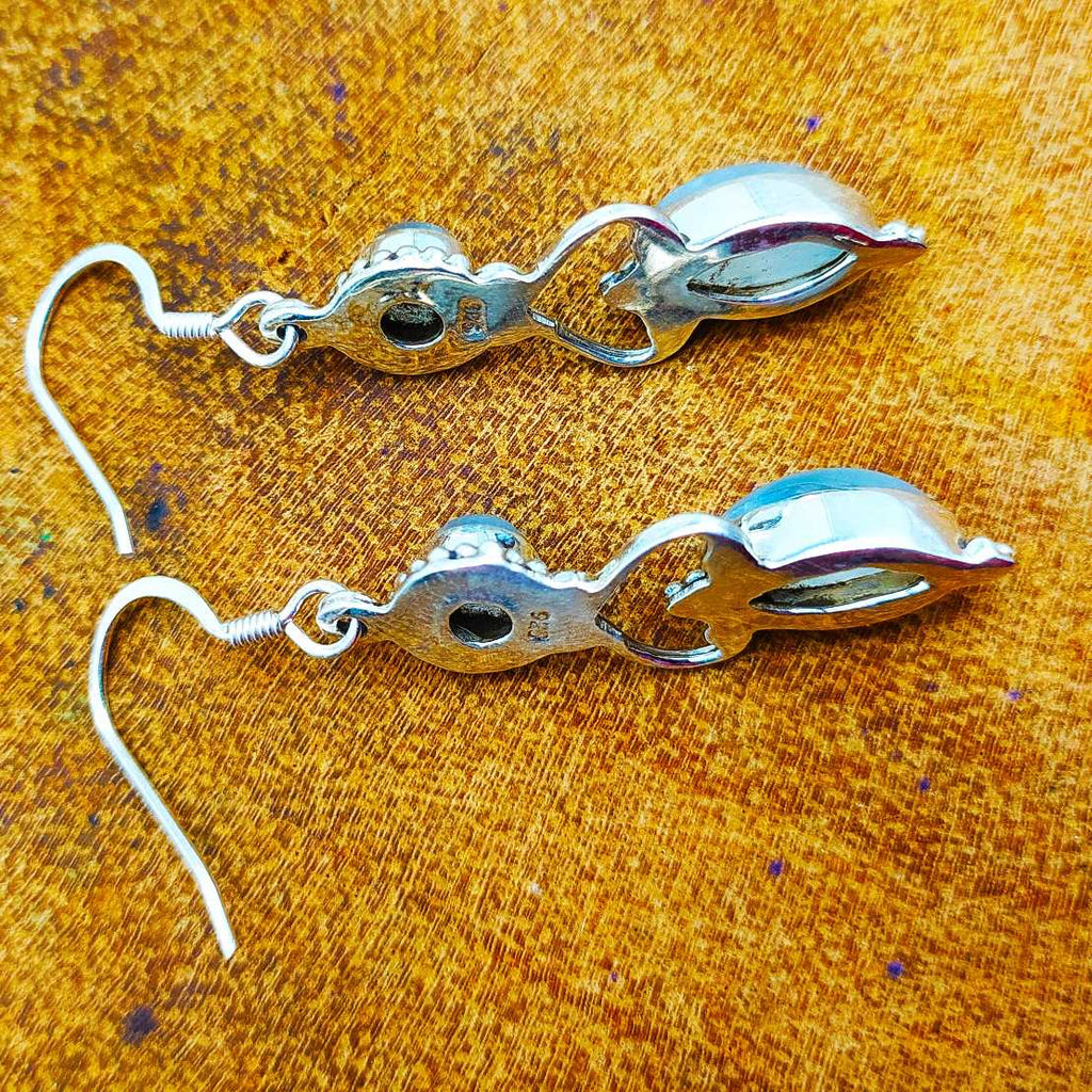 Natural Moonstone Bohemian Designer Earring 925 Solid Silver