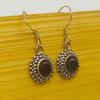 Natural Black Onyx Bohemian Designer Earring 925 Solid Silver