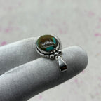 Tibetan Turquoise 925 Sterling Silver Pendant – Handmade Tribal Jewelry