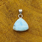Larimar Nepali Bohemian Handmade Silver Pendant