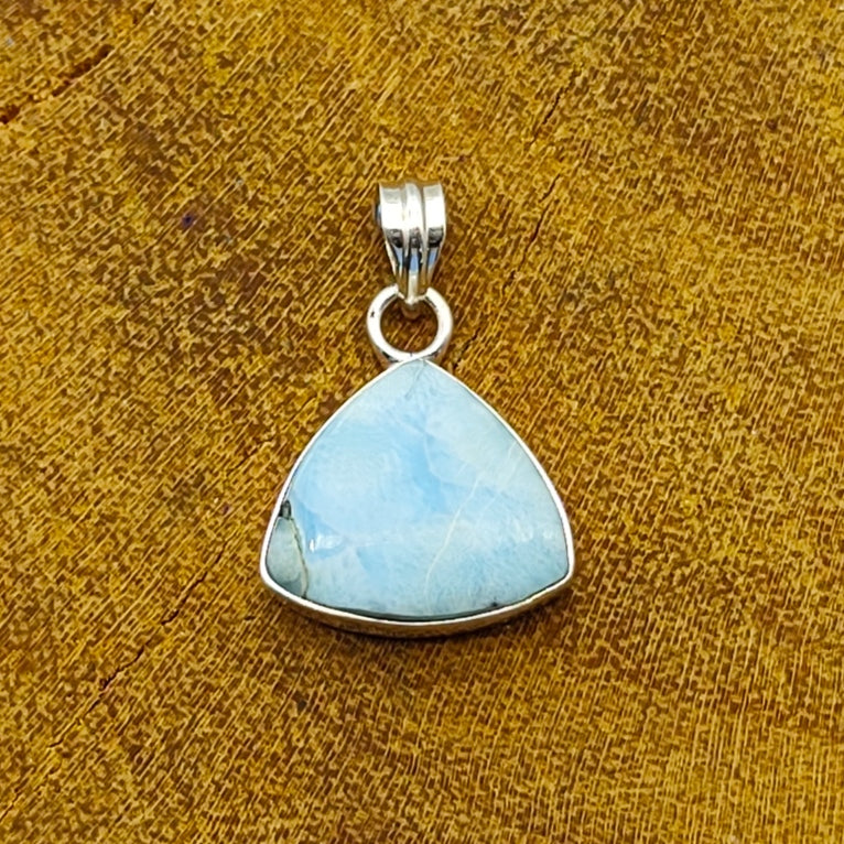 Larimar Nepali Bohemian Handmade Silver Pendant